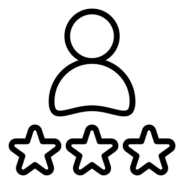 Une image avec 3 étoiles en dessous d'elle. Cela montre que la personne est une experte et a un savoir faire.