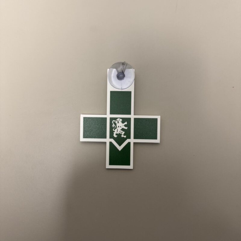 308 Croix Infirmière verte avec ventouse