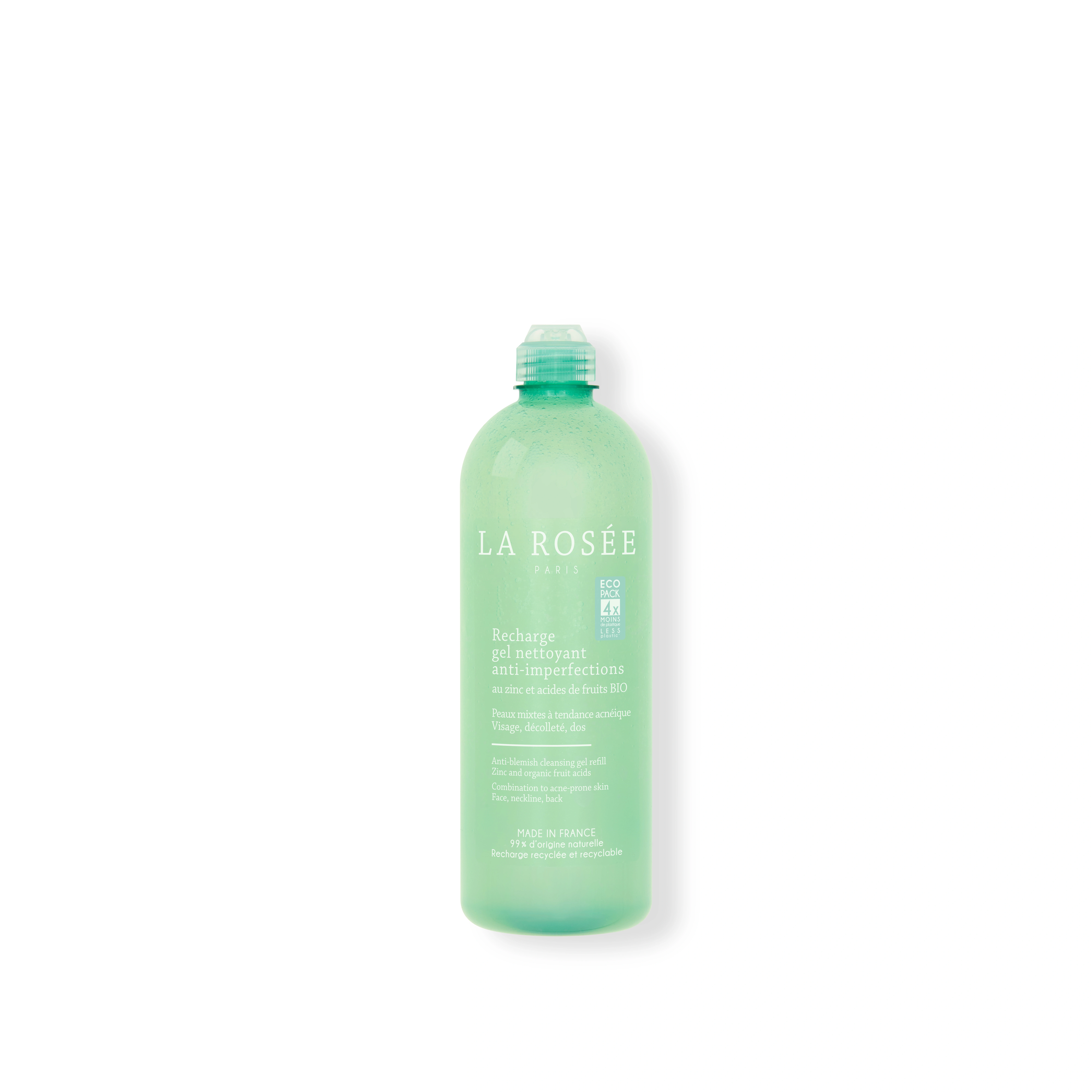 LA ROSEE GEL NETT. A/IMPERF. ZINC/AC.FR.RECH.400ML