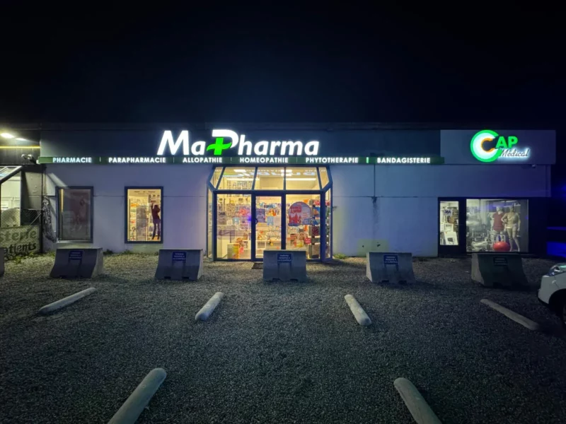 Façade pharmacie MaPharma Charleroi